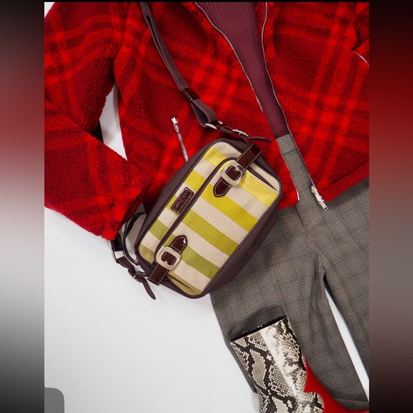 LONGCHAMP ($575) Striped UNISEX Crossbody Bag EUC made in France - Picture 11 of 12